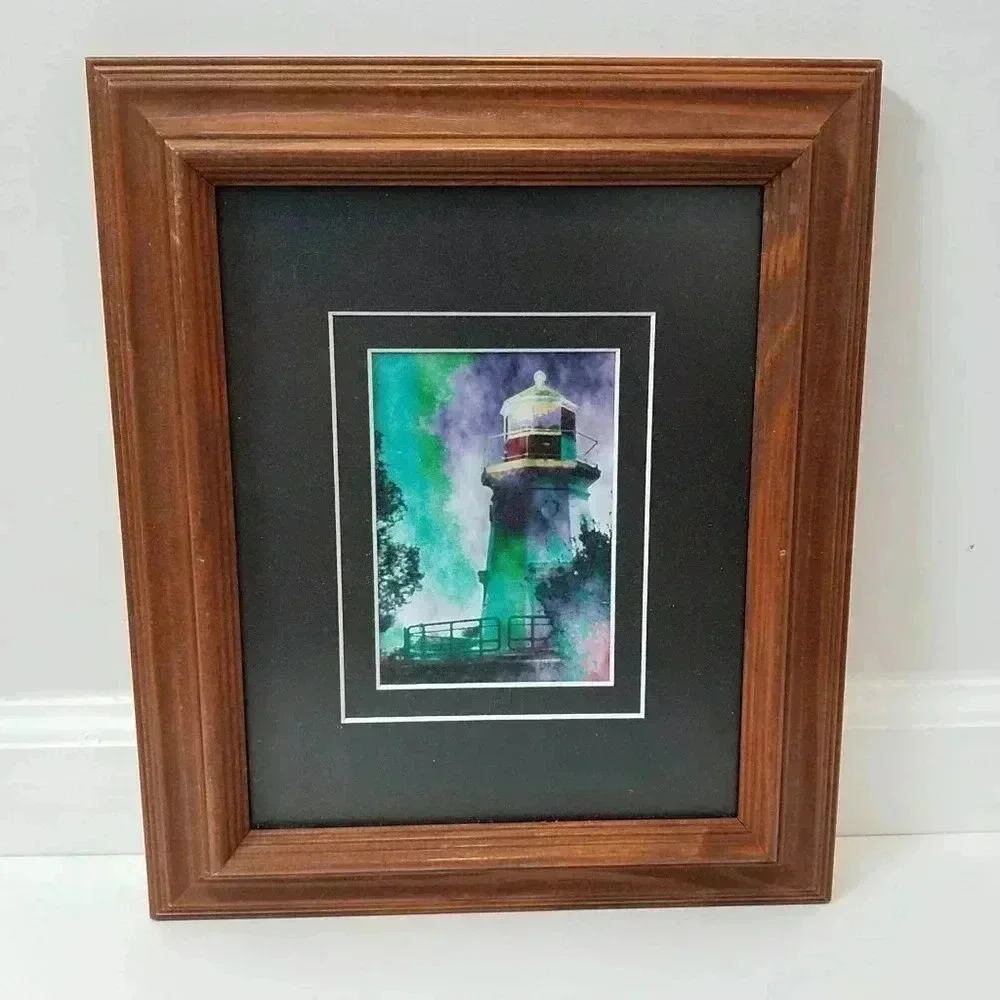 Cheboygan Crib Light Michigan Photo Mounted Framed